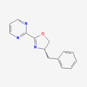 (S)-4-Benzyl-2-(pyrimidin-2-yl)-4,5-dihydrooxazole chemical structure (CAS 1831829-89-0)