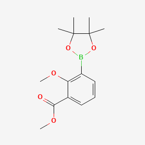 Methyl 2-methoxy-3-(4,4,5,5-tetramethyl-1,3,2-dioxaborolan-2-yl)benzoate chemical structure (CAS 1831862-63-5)