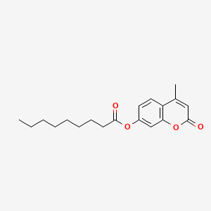 4-Methyl-2-oxo-2H-chromen-7-yl nonanoate chemical structure (CAS 18319-93-2)