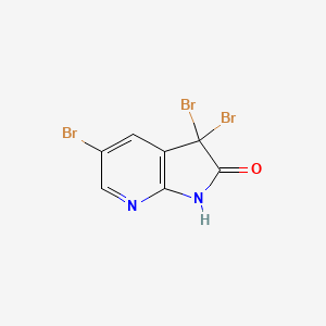 3,3,5-Tribromo-1H-pyrrolo[2,3-b]pyridin-2(3H)-one chemical structure (CAS 183208-32-4)