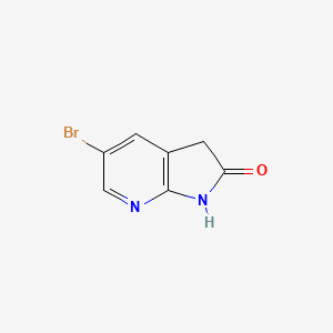 5-Bromo-1H-pyrrolo[2,3-b]pyridin-2-one chemical structure (CAS 183208-34-6)