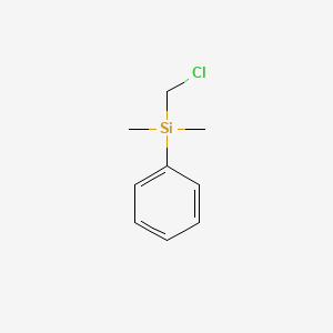(Chloromethyl)dimethyl(phenyl)silane chemical structure (CAS 1833-51-8)