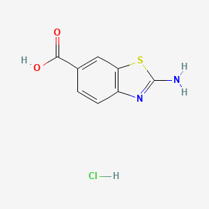 2-Aminobenzothiazole-6-carboxylic Acid Hydrochloride chemical structure (CAS 18330-76-2)