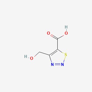 4-(Hydroxymethyl)-1,2,3-thiadiazole-5-carboxylic acid chemical structure (CAS 183304-68-9)