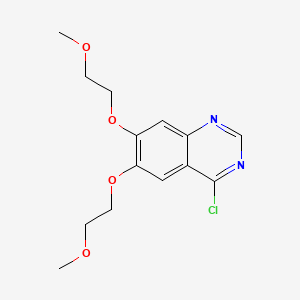 4-Chloro-6,7-bis(2-methoxyethoxy)quinazoline chemical structure (CAS 183322-18-1)