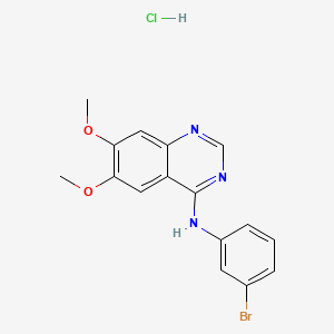 N-(3-Bromophenyl)-6,7-dimethoxyquinazolin-4-amine hydrochloride chemical structure (CAS 183322-45-4)