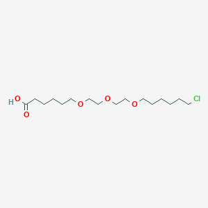 6-(2-(2-((6-Chlorohexyl)oxy)ethoxy)ethoxy)hexanoic acid chemical structure (CAS 1835705-78-6)