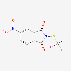 5-Nitro-2-((trifluoromethyl)thio)isoindoline-1,3-dione chemical structure (CAS 1835716-51-2)