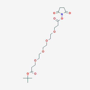 1-(tert-Butyl) 16-(2,5-dioxopyrrolidin-1-yl) 4,7,10,13-tetraoxahexadecanedioate chemical structure (CAS 1835759-75-5)