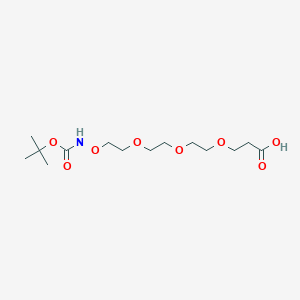 2,2-Dimethyl-4-oxo-3,6,9,12,15-pentaoxa-5-azaoctadecan-18-oic acid chemical structure (CAS 1835759-82-4)