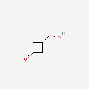 3-(Hydroxymethyl)cyclobutanone chemical structure (CAS 183616-18-4)