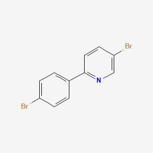 5-Bromo-2-(4-bromophenyl)pyridine chemical structure (CAS 183619-13-8)