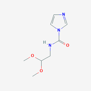 N-(2,2-Dimethoxyethyl)-1H-imidazole-1-carboxamide chemical structure (CAS 183660-46-0)