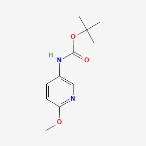 tert-Butyl (6-methoxypyridin-3-yl)carbamate chemical structure (CAS 183741-80-2)