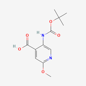 5-(Boc-amino)-2-methoxyisonicotinic Acid chemical structure (CAS 183741-86-8)