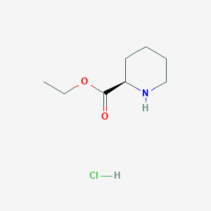 (R)-Ethyl piperidine-2-carboxylate hydrochloride chemical structure (CAS 183786-20-1)