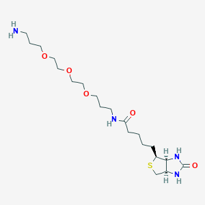 N-(3-(2-(2-(3-Aminopropoxy)ethoxy)ethoxy)propyl)-5-((3aS,4S,6aR)-2-oxohexahydro-1H-thieno[3,4-d]imidazol-4-yl)pentanamide chemical structure (CAS 183896-00-6)