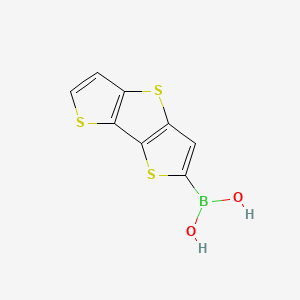 Dithieno[3,2-b:2',3'-d]thiophen-2-ylboronic acid chemical structure (CAS 183960-95-4)