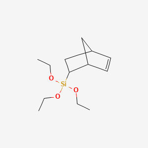 Bicyclo[2.2.1]hept-5-en-2-yltriethoxysilane chemical structure (CAS 18401-43-9)