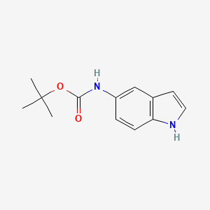 tert-Butyl 1H-indol-5-ylcarbamate chemical structure (CAS 184031-16-1)