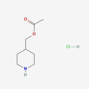 Piperidin-4-ylmethyl acetate hydrochloride chemical structure (CAS 184042-50-0)