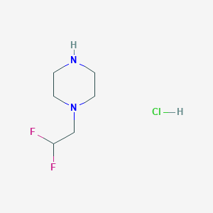 1-(2,2-Difluoroethyl)piperazine hydrochloride chemical structure (CAS 184042-64-6)
