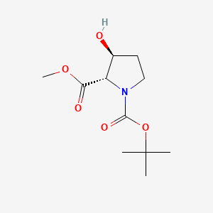 1-(tert-Butyl) 2-methyl (2S,3S)-3-hydroxypyrrolidine-1,2-dicarboxylate chemical structure (CAS 184046-78-4)