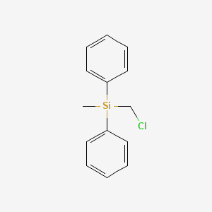 (Chloromethyl)(methyl)diphenylsilane chemical structure (CAS 18407-40-4)