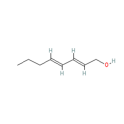 (2E,4E)-Octa-2,4-dien-1-ol chemical structure (CAS 18409-20-6)