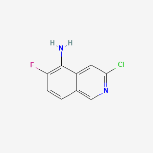 3-Chloro-6-fluoroisoquinolin-5-amine chemical structure (CAS 1841079-95-5)