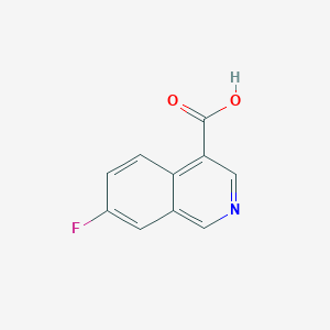 7-Fluoroisoquinoline-4-carboxylic acid chemical structure (CAS 1841081-40-0)