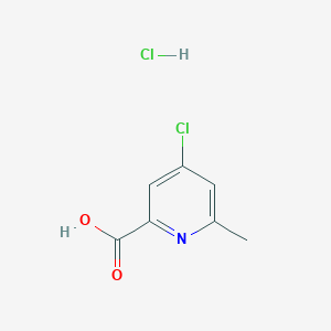 4-Chloro-6-methylpicolinic acid hydrochloride chemical structure (CAS 1841081-42-2)