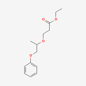 Ethyl 3-((1-phenoxypropan-2-yl)oxy)propanoate chemical structure (CAS 1841081-43-3)