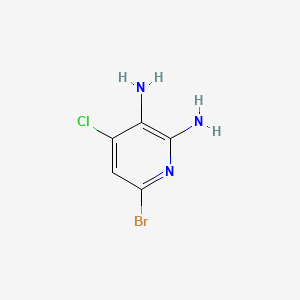 6-Bromo-4-chloropyridine-2,3-diamine chemical structure (CAS 1841081-44-4)