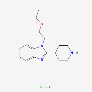 1-(2-Ethoxyethyl)-2-(piperidin-4-yl)-1H-benzo[d]imidazole hydrochloride chemical structure (CAS 1841081-72-8)
