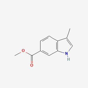 Methyl 3-methyl-1H-indole-6-carboxylate chemical structure (CAS 184151-49-3)