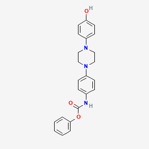 Phenyl (4-(4-(4-hydroxyphenyl)piperazin-1-yl)phenyl)carbamate chemical structure (CAS 184177-81-9)