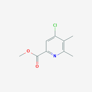 Methyl 4-chloro-5,6-dimethylpicolinate chemical structure (CAS 1842396-44-4)