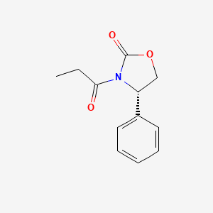 (S)-4-Phenyl-3-propionyloxazolidin-2-one chemical structure (CAS 184363-66-4)