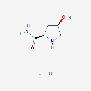 (2R,4R)-4-Hydroxypyrrolidine-2-carboxamide hydrochloride chemical structure (CAS 1844171-46-5)