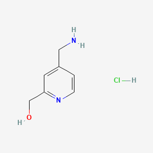 (4-(Aminomethyl)pyridin-2-yl)methanol hydrochloride chemical structure (CAS 1844884-59-8)