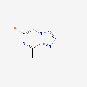 6-Bromo-2,8-dimethylimidazo[1,2-a]pyrazine chemical structure (CAS 1845754-40-6)