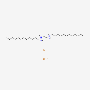 N1,N2-Didodecyl-N1,N1,N2,N2-tetramethylethane-1,2-diaminium bromide chemical structure (CAS 18464-23-8)