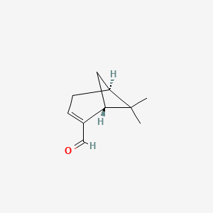 (1R,5S)-6,6-Dimethylbicyclo[3.1.1]hept-2-ene-2-carbaldehyde chemical structure (CAS 18486-69-6)