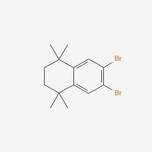 6,7-Dibromo-1,1,4,4-tetramethyl-1,2,3,4-tetrahydronaphthalene chemical structure (CAS 184885-74-3)