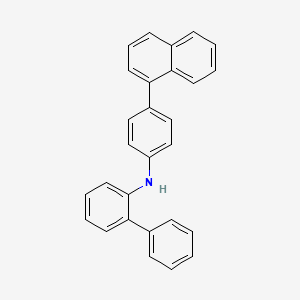 N-(4-(Naphthalen-1-yl)phenyl)-[1,1'-biphenyl]-2-amine chemical structure (CAS 1848987-46-1)