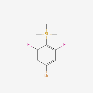 (4-Bromo-2,6-difluorophenyl)trimethylsilane chemical structure (CAS 184910-20-1)