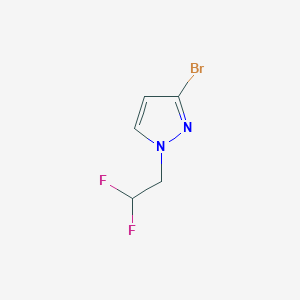 3-Bromo-1-(2,2-difluoroethyl)-1H-pyrazole chemical structure (CAS 1849251-81-5)