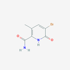 5-Bromo-3-methyl-6-oxo-1,6-dihydropyridine-2-carboxamide chemical structure (CAS 1849594-90-6)
