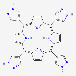 5,10,15,20-Tetra-1H-pyrazol-4-yl-21H,23H-porphine chemical structure (CAS 1849676-26-1)